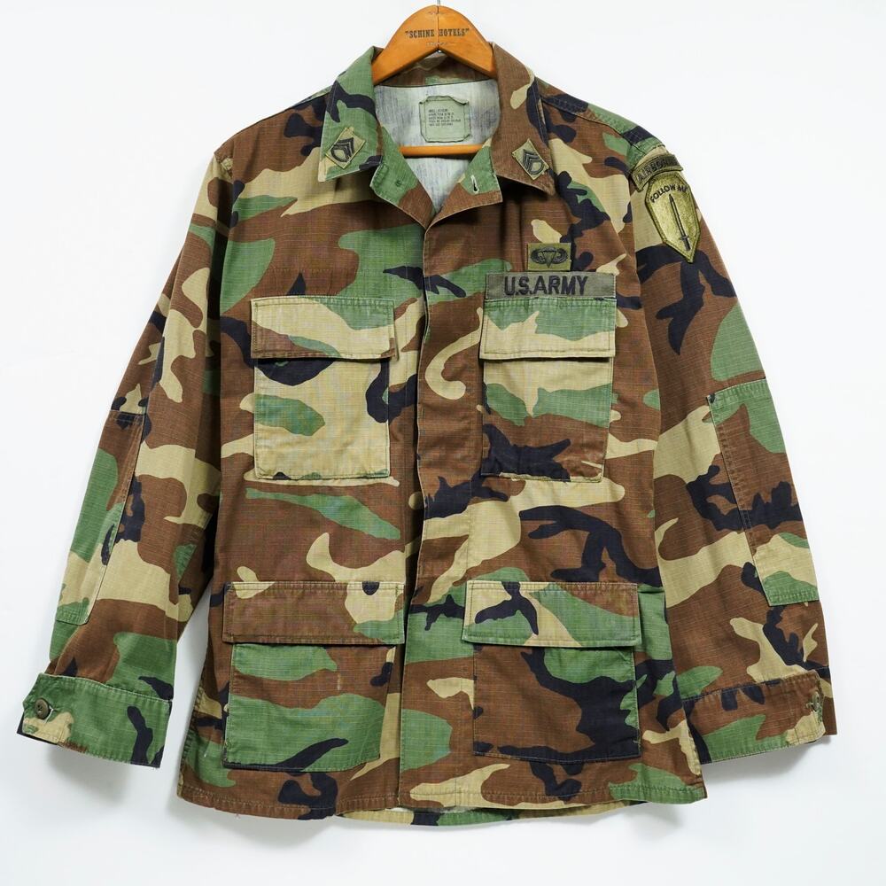 Vintage 1990s US Army Woodland BDU Jacket Small Regular M81 Camo